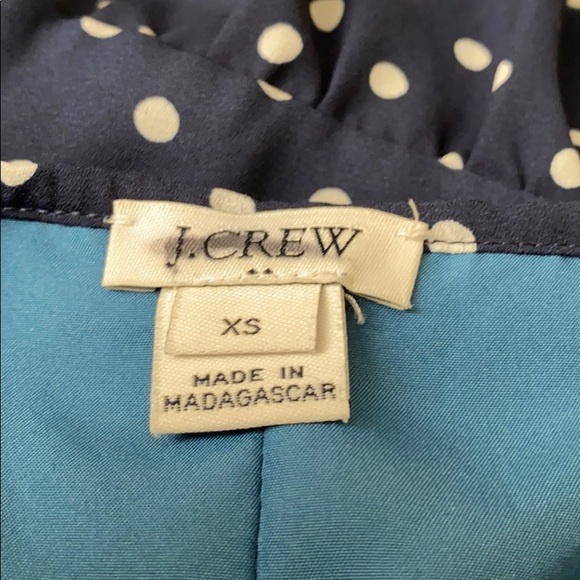 J. Crew Women’s Dress Blue White Polka Dots - Picture 5 of 6